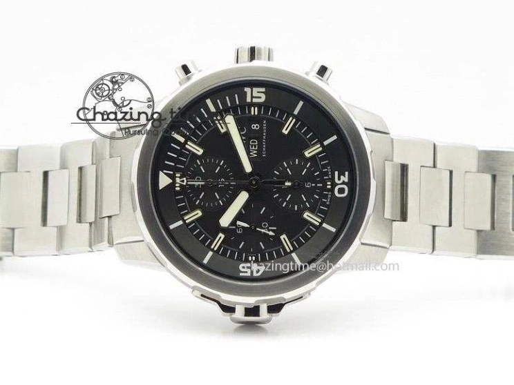 MIROTIME 0504 Classic Aquatimer Chrono IW376803 V6F 1:1 Best Edition Black Dial On SS Bracelet A 7361